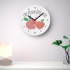 Glass Wall Clock - I Appeachiate You Pun Food Fruit