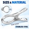 12 Pack Stainless Steel Pool Cover Clips, Heavy Duty Windproof