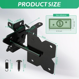 Wmebee 5-1/2" Mini Self-Locking Gate Latch for Wooden Fence,(Door Gap ≥ 0.7in),Stainless Steel, Post Mount Automatic Gate Lock Gravity Door Latch Hardware for Outdoor Garden, Metal Gates Vinyl Fence