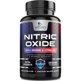 Nature's Nutrition Potenciador de ?xido N?trico Extrafuerte 3000 Mg