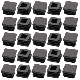 25pcs 1 inch Steel Pipe Plastic Plug,Chair Glide,Pipe Tubing End Cap,Plastic Plugs,Plastic End Caps,Square Plug,Square Plastic Plug