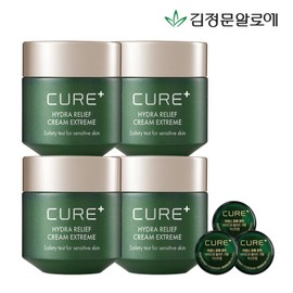 Kim Jeongmun Aloe 김정문알로에 큐어 하이드라 릴리프 크림 익스트림 50g 4개 미니x3 Kim Jeong Moon Aloe Cure Hydra Relief Cream Extreme 50g 4-pack Mini x3