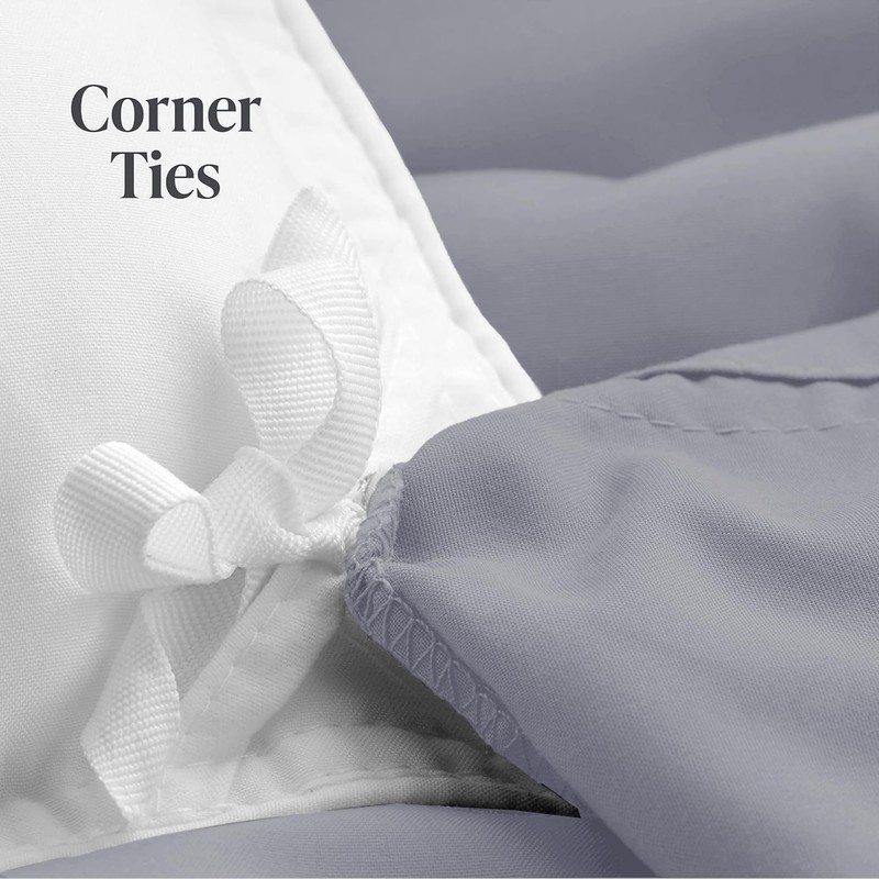 Imperial Rooms Single Duvet Cover Set Brushed Microfiber Plain Grey