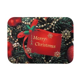 Christmas Doormat Merry Floor Mat Carpet Christmas Outdoor Indoor Welcome Mat Santa Claus Elk Floor Mat New Year Festive Floor Mat Kitchen Doorway Bathroom Floor Carpet Bedroom Home Floor Mat Non-slip