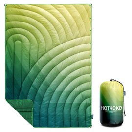hotkoko Camping Blanket,Lightweight Down Alternative Puffy Blanket Packable Outdoor Blanket for Camping,Traveling, Stadium, Hiking, Picnics