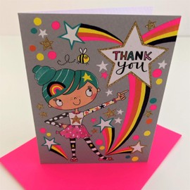 Rachel Ellen Pack Of 5 Thank You Cards - Suki Starburst