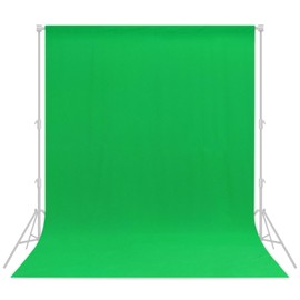 Kavier Green Screen Backdrop, 1.8x2.4M / 6x8FT Portable Green Screen, Large Collapsible Chromakey Photo Backdrop Polyester Photography Background for Photography Studio, Live Streaming, Gaming
