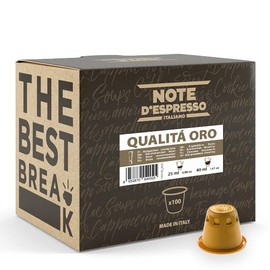 Note D'Espresso Caffè Qualità Oro, Capsule Compatibili con Sistema NESPRESSO, 100 Caps