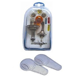 Eurolites Deflectors Headlamp Beam Adaptors Converters + 12pce Emergency Bulb & Fuse Kit ideal for any car Vehicles Travelling to Europe - FREE WHITE UK STICKER