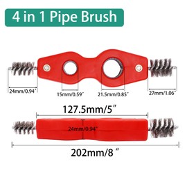 BUXIMN 4 in 1 Car Battery Terminal Cleaner, Battery Cleaning Brush Anti-Corrosion Copper Pipe Cleaner Tool Kit for Auto Marine Soldering Brazing Plumbing Installation (3pcs)