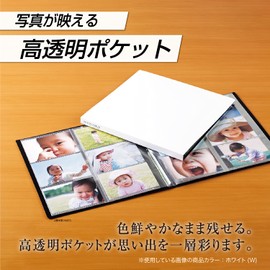 SEKISEI KP-126 KP-126-33 Album Pockets, High Transparent, Large 240 Sheets, Light Green, Large 201-300 Pages, Green