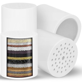 4 Pack 20 Stage Shower Filter Replacement Cartridge, Universal Compatible Shower Head Filter for Hard Water, Microporous Pressurization Design Saving Water High output, 10000 Gallon 3 Month