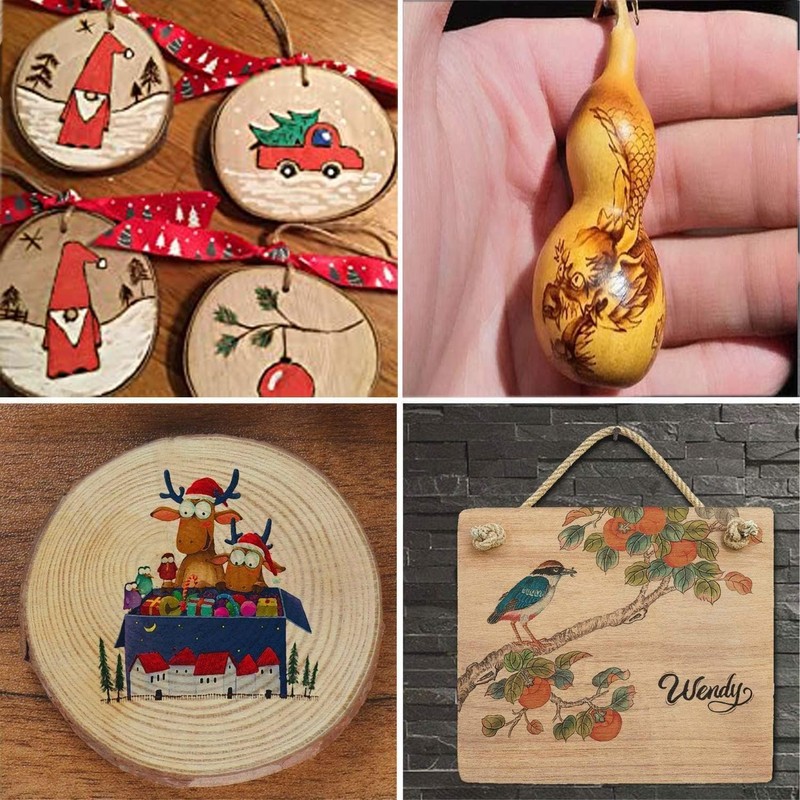Wood Burning Kit, 110 pcs Pyrography Pen Set with Adjustable