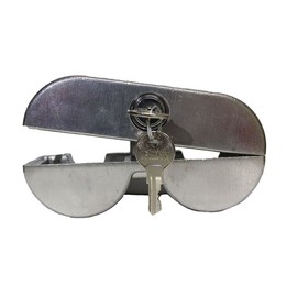 Jendyk YOKEMK4-KA Double Knob Tractor Air Brake Lock (Keyed Alike), 1 Pack, Anodized Silver