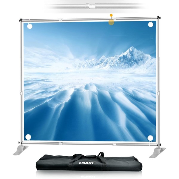EMART 8x8 ft Heavy Duty Banner Backdrop Stand Kit, Adjustable