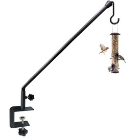 Tuohours 38 Inch Extended Reach Deck Hook Hanger for Railing, Heavy Duty Outdoor Plant Hook Holder for Hanging Bird Feeder Flower Basket Planter or Lanterns, 1 Pack