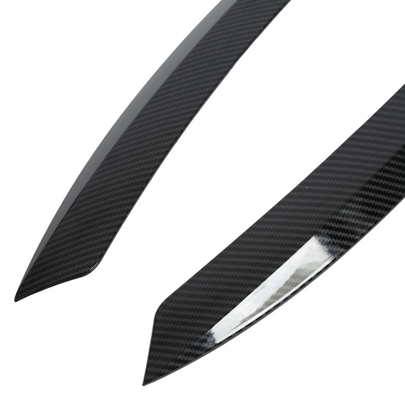 2PCS Car Headlight Eyebrows Carbon Fiber Style Left Right Replacement