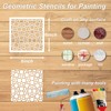 Geometric Stencils for Painting, 16PCS 6" Plastic Stencils for Crafts