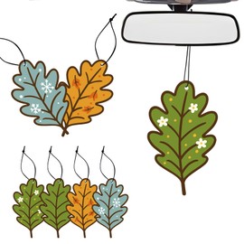 Car Air Freshener Set, Seasonal Cycle Car Fresheners/Coconut/Bubblegum/Fresh Woody/Sweet Floral Scents, Car Accessories for Women, Indoor, Kitchen, Bathroom Auto & Home Decor (4 Leaf)