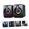 TEHAUX 1Pair Gaming Speakers with Subwoofer USB Wired Desktop Soundbox