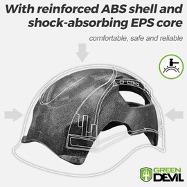 GREEN DEVIL X-Armor Series Hard Hat Vented ABS Work Hardhat for Men Women ANSI Z89.1 Approved Cascos De Construccion Safety Helmet Ideal for Industrial & Construction
