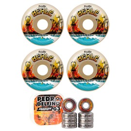 Spitfire Skateboard Wheels 56mm F4 99A Berle Heatwave OG Classic with Bronson Pro G3 Bearings