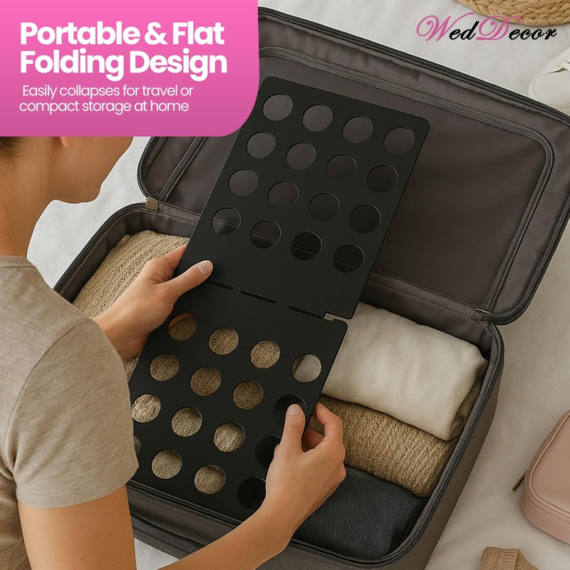 WedDecor Tshirt Folding Board Black | Fast Speed Clothes Shirt