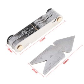 ChgImposs Screw Thread Pitch Cutting Gauge Tool Set, Stainless Steel Centre Gage with 55 Degree Inch System & 60 Degree Metric System