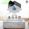JULLISON Bathroom Exhaust Fan with Humidity Sensor: 100CFM Ventilation Fan