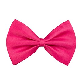 Men Bow Tie Adjustable Formal Neck Satin Look Bowtie Men Accessory In Vintage Look Continuously Adjustable Kids And Men Formal Black Bow Tie For Wedding Party Fancy Plain Bowties 1PC (hot pink)