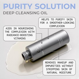 COSMEDIX Purity Solution Cleansing Oil – 2-in-1 Makeup Remover & Hydrating Facial Wash - Nutrient-Rich Cruelty-Free Skincare for Soft, Smooth & Glowing Skin - Day and Night Use - 100 ml / 3.3 fl oz