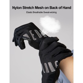 LAMEDA Breathable Bike Gloves for Men, Full Finger Pad Cycling Gloves, Touchscreen Reflective Biking Gloves Road Bicycle