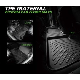 LNZMPART Rubber Floor Mats for 2016-2019 Chevy Cruze 3D Car Floor Mats All Weather Automotive Floor Liners Waterproof Durable Carpet Custom Fit Liners Black 3 pcs (No Fit 2016 Cruze Limited)