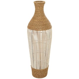 Deco 79 Seagrass Handmade Tall Woven Floor Vase, 13" x 13" x 40", Brown