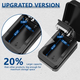 Piclafe SL-591 Car Window Lock Box for Turo, Car Key Lock Box with Emergency Access Key Design, 4-Digit Combination Car Lock Box Fit for Ride Share, Turo, GetAround(New Version)