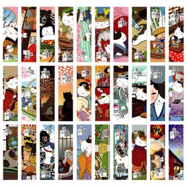 Divertidos marcadores coloridos con temática de animales, 30 unidades (gatos japoneses)