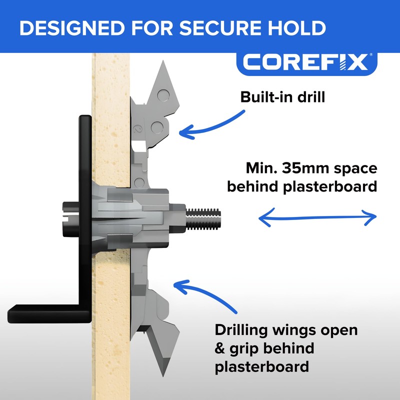 Corefix Spike TV Mounting Kit 4 Pack - Heavy Duty