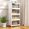 4 Tier Storage Bins with Lids, 23QT Stackable Closet Organizers