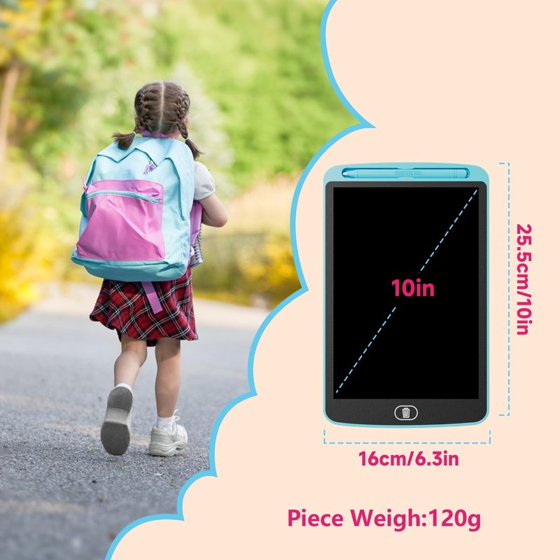 Electight 3pcs 10 Inch LCD Writing Tablet, Colorful Doodle Scribbler