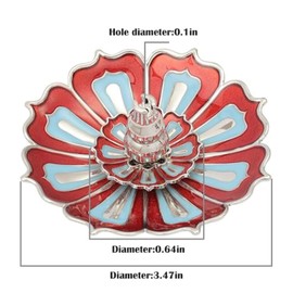 Rnigra Lotus Incense Holder Red, Incense Stick Holders Alloy Material, Incent Stick Holders with Detachable Ash Catcher, Cone Coil Incense Sticks Holder, for Home Spa Meditation Yoga and Decorations