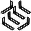 6 Pcs Adjustable Slotted L Brackets, Black L Shaped Bracket