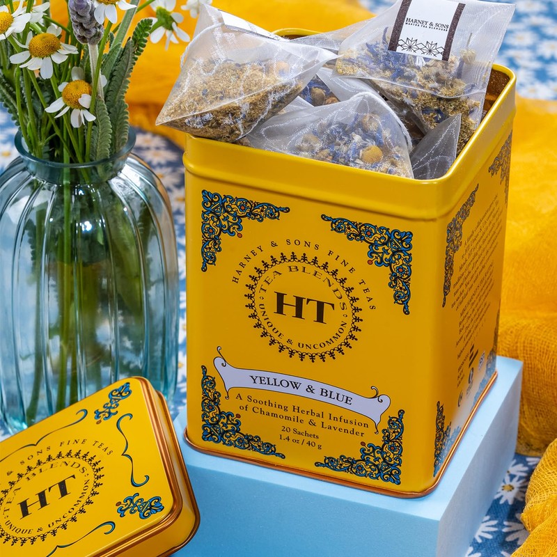 Harney & Sons Master Yellow & Blue Tea Tin -