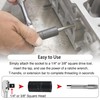 SeonFook 8PCS Tap Socket Set with 1/4" & 3/8" Square