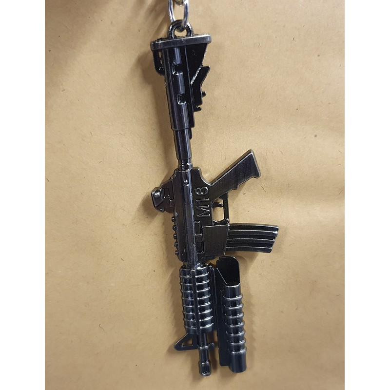Fat-catz-copy-catz M16 Rifle Gun Metal Model Keyring Keychain Pendant 6cm