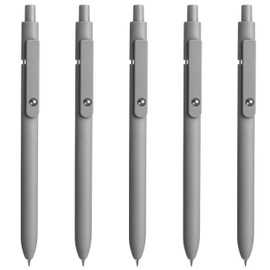 5pcs Fine Point Black Ink Pens, Gel Roller Ball Smooth Writing, 0.5mm Quick Dry Retractable Tip for Office, School, Journaling, Diary, Valentine Gift for Men Women Nurse, College Essential Ballpoint