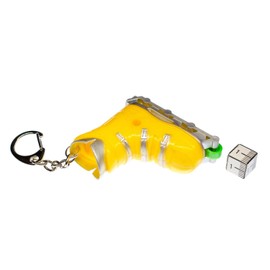 Miniblings Rollschuh Schlüsselanhänger Retro Inliner Sport Inlineskates Rollerskates Gelb - Handmade Modeschmuck I I Anhänger Schlüsselring Schlüsselband Keyring