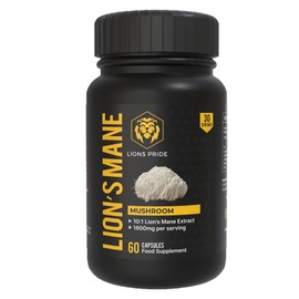 Lions Pride Lion's Mane Capsules, 60 Capsules Food Supplement 10:1 Lion's Mane Extract