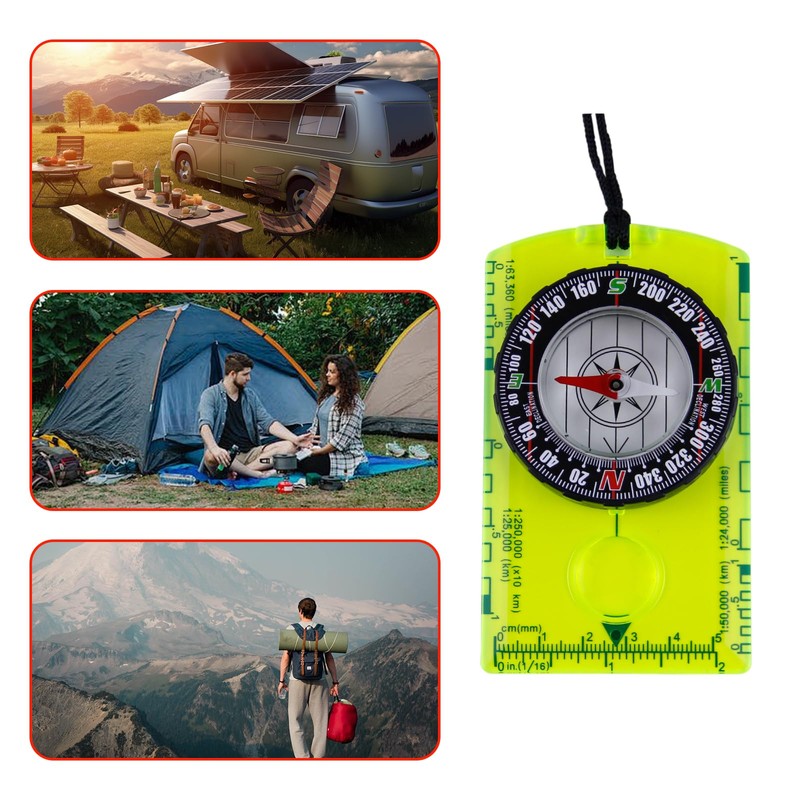Abvsdu 2 Pieces Orienteering Compass, Superior Hiking Survival Compass for