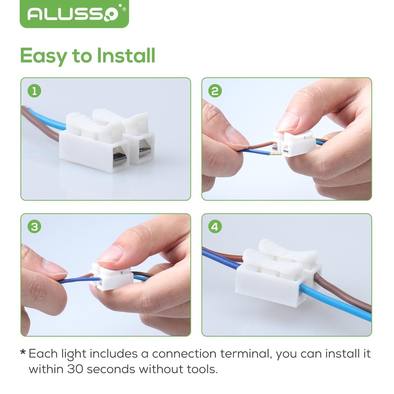 ALUSSO LED Recessed Ceiling Spotlights Dimmable, 5W Downlights Ultra Slim