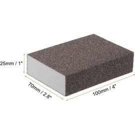 16pcs Medium Grit Sanding Sponge Blocks 120-180 Grit Foam Sanding Block for Polishing Kitchen Metal Wood Drywall, 100x70x25mm, 16 units.
